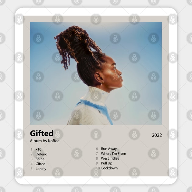 Gifted Album by Koffee Sticker by thestanstore